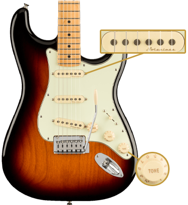 Fender Player Plus Stratocaster® , Maple Fingerboard, 3-Color Sunburst