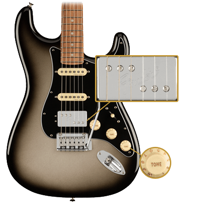 Fender Player Plus Stratocaster® HSS, Pau Ferro Fingerboard,  Silverburst