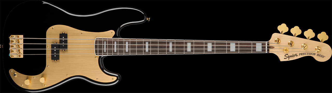 Squier 40th Anniversary Precision Bass Gold Edition (Black)