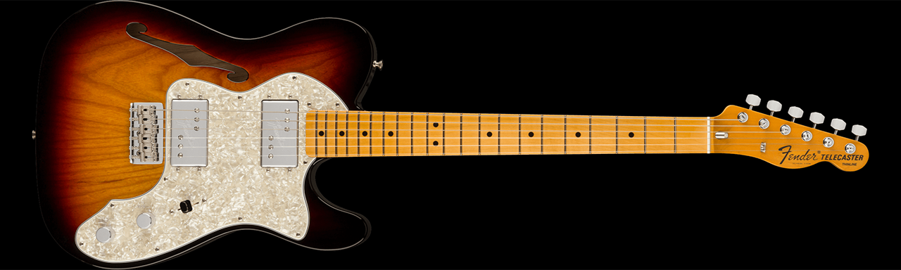 American Vintage II 1972 Telecaster Thinline 3-Colour Sunburst