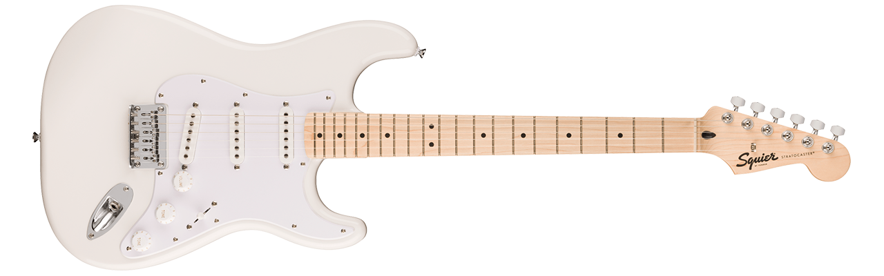 ✨未使用✨Squier Stratocaster White 0373252580_sqr_ins_frt_1_rr_12