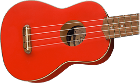 Fender Venice Soprano Ukulele Fiesta Red