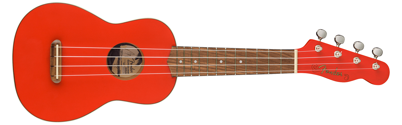 Fender Venice Soprano Ukulele Fiesta Red