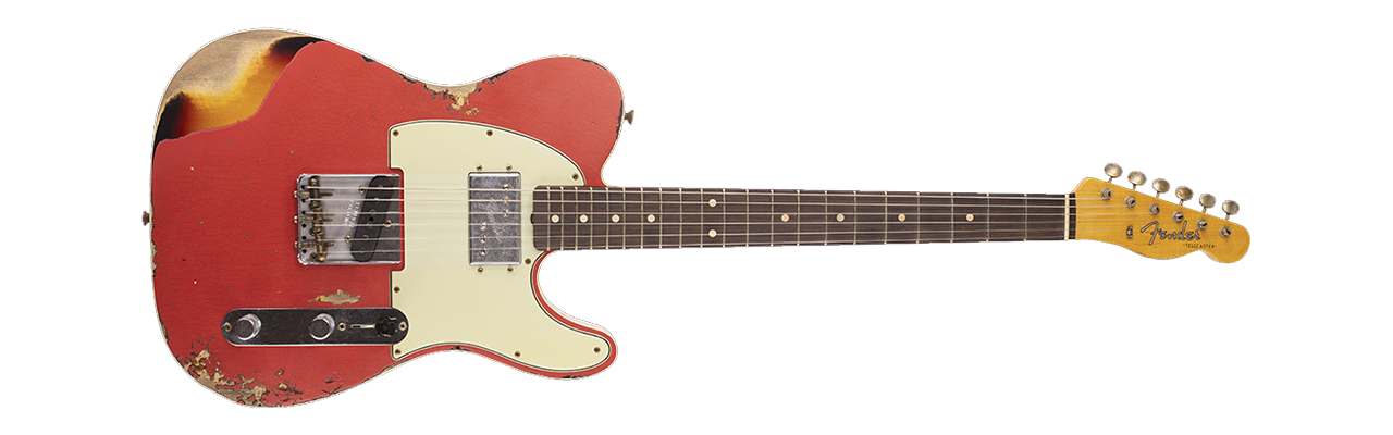 Fender Custom Shop LTD Edition CuNiFe '60 Telecaster Custom Heavy Relic, Aged Fiesta Red Over 3 Colour Sunburst 