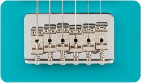 6-SADDLE STRING-THROUGH-BODY TELE BRIDGE WITH BLOCK STEEL SADDLES