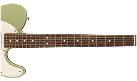 9.5“-RADIUS MAPLE OR ROSEWOOD FINGERBOARD WITH ROLLED EDGES