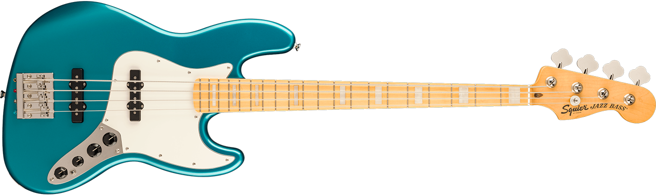 Squier Classic Vibe™ Active '70s Jazz Bass®, Maple Fingerboard, Parchment Pickguard, Ocean Turquoise
