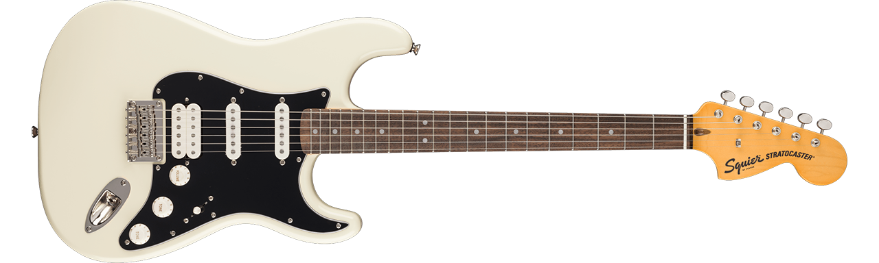 Squier Classic Vibe™ '70s Stratocaster® HT HSS, Laurel Fingerboard, Black Pickguard, Olympic White