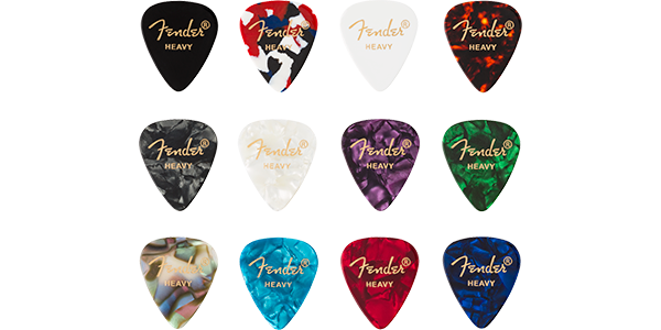 Fender Celluloid Medley Picks 351 Shape Heavy 12 Pack
