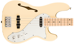 Squier Paranormal Precision Bass Thinline SJ Vintage White