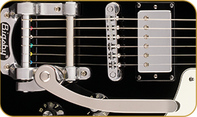 Squier Paranormal Troublemaker Telecaster® Deluxe Bigsby®, Laurel Fingerboard, Parchment Pickguard, Black