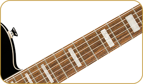 Squier Paranormal Troublemaker Telecaster® Deluxe Bigsby®, Laurel Fingerboard, Parchment Pickguard, Black