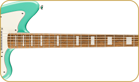 Squier Paranormal Baritone Jazzmaster HH Oxblood