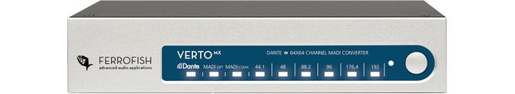 Ferrofish Verto MX 64×64 Channel MADI Dante Converter