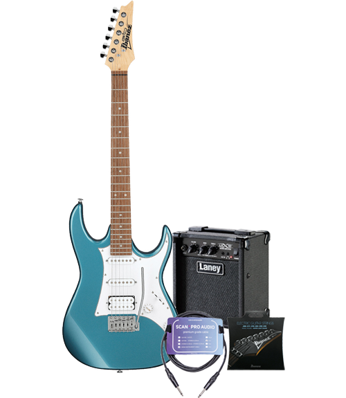 Ibanez GRX40 Laney LX10 Amp Metallic Light Blue