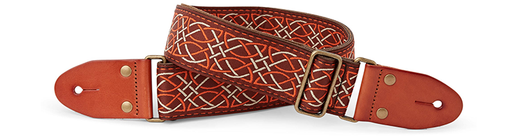 Isuzi GT-51 Suede Pattern Guitar Strap