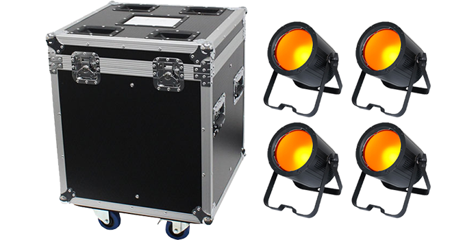 LEDJ 150W COB RGBA Par MKII Bundle with Emumen8 Flight Case
