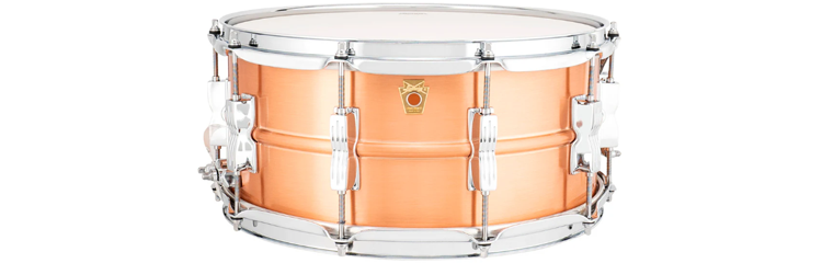 Ludwig 14x6.5 Acro Copper Snare Drum with P86C Throw Off