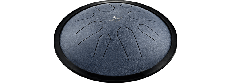 meinl 10 Compact Steel Tongue Drum, C Minor, 8 Notes, 432 Hz, Navy Blue - CSTD2NB
