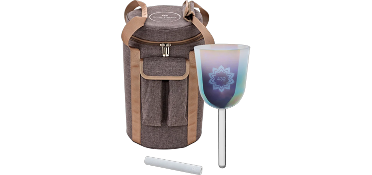 Meinl 
Crystal Singing Bowls
5.5 Essence Crystal Singing Bowl A4, Slate Blue, 432 Hz, Lotus Flower - ECSB432LF