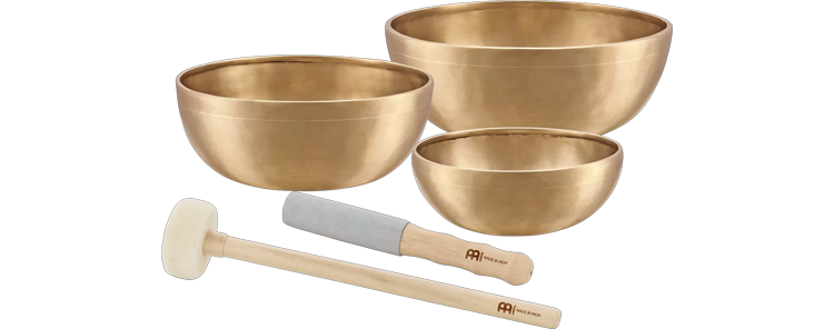 meinl 3-piece Energy Therapy Series Singing Bowl Set, 700/1000/1400g - SB-E-3100