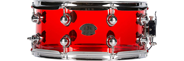 Natal Arcadia Acrylic Snare Drum Transparent Red