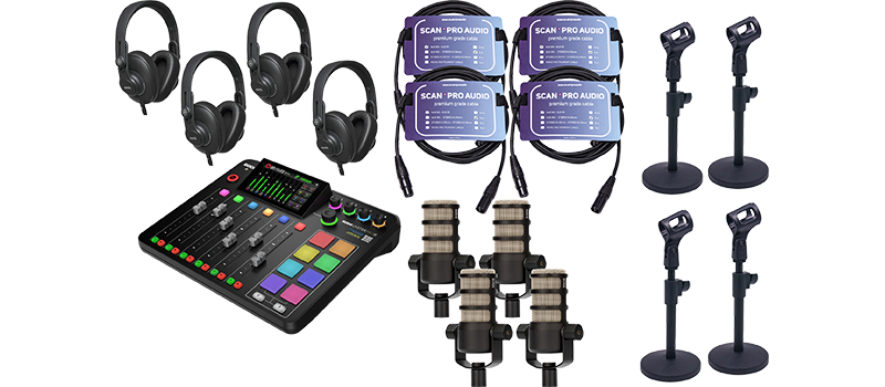 RODE Four-Person Podcasting Bundle