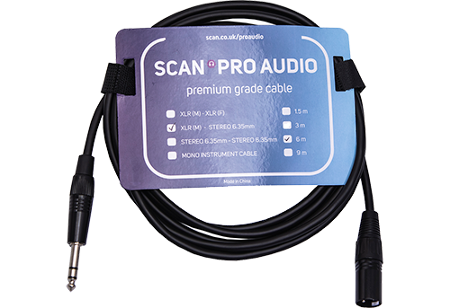 Scan Pro Audio - 6.35mm Stereo Jack to XLR M