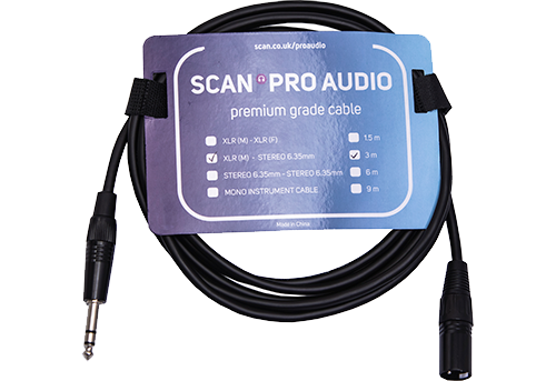 Scan Pro Audio - 6.35mm Stereo Jack to XLR M