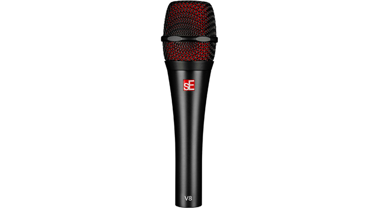 SE Electronics V8 Black Premium Handheld Vocal Microphone Supercardioid Matte Black