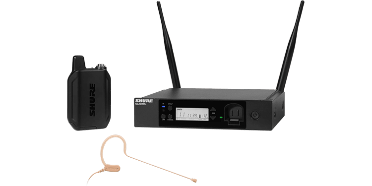 Shure GLXD14R+/MX53 Digital Wireless Rack System with MX153 Headset Microphone