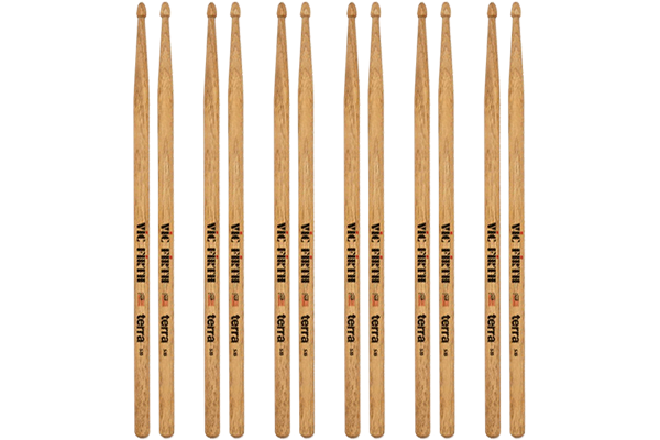 Vic Firth American Classic 5BTN Terra Series Drumsticks Wood Tip
