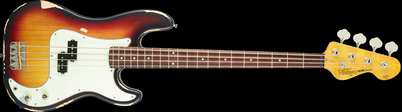 Vintage V4 ICON Bass Distressed Sunset Sunburst