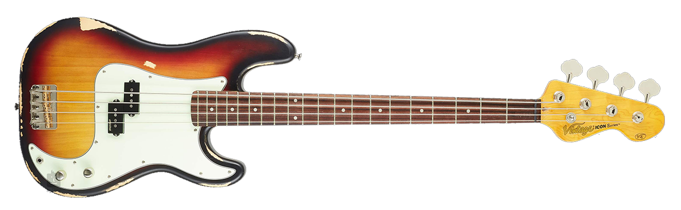 Vintage V4 ICON Bass Distressed Sunset Sunburst