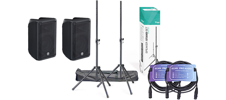 Yamaha DBR10 Bundle with Stands and Cables LN165918 - DBR10 +