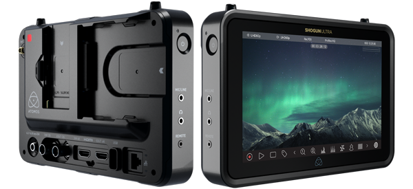 Front and back angles of the new Atomos Shogun Ultra video recorder monitor