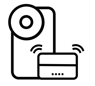 DJI Osmo Action camera with DJI Mic outline icon