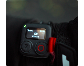 illustration of Osmo Action 5 Pro Colour Temperature sensor highlighted from black camera body