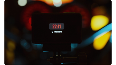 Image of DJI Osmo Action 5 Pro rear screen with shoot timer