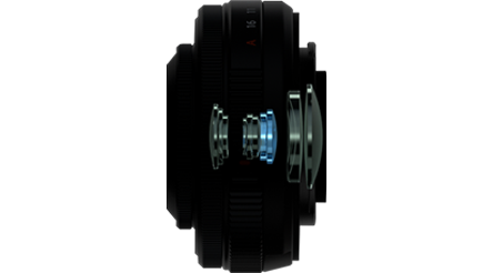 X-ray view of Fujifilm XF27mm F2.8 R WR Lens construction