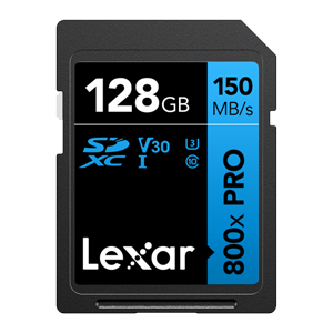 Lexar 128GB 800x Pro SDXC UHS-I Blue series Memory Card