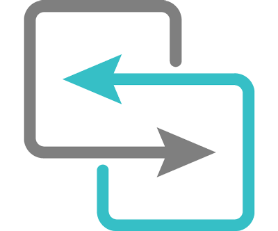 rectangular cycle arrows icon