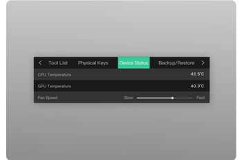 accsoon cineview M7 cooling setting menu