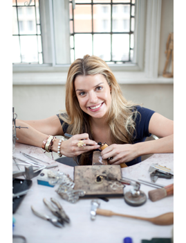 sample image of a woman in an art studio taken with the canon ef 50mm lens