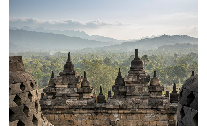 sample image of a temple overlooking a forest taken with the canon rf 24
