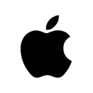 black apple logo icon