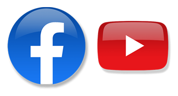 facebook and youtube logos