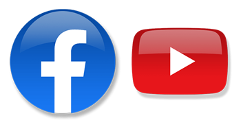 facebook and youtube logos