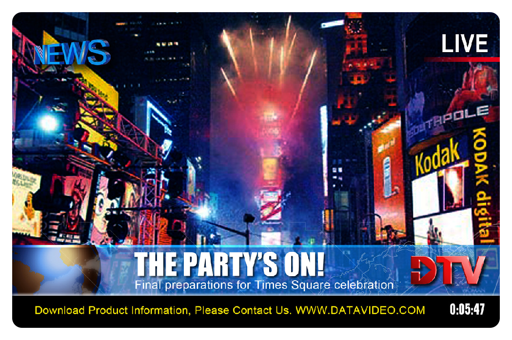 example of cg titles that can generated with Datavideo software, Datavideo SE-3200 HD 12-Channel Digital Video Switcher