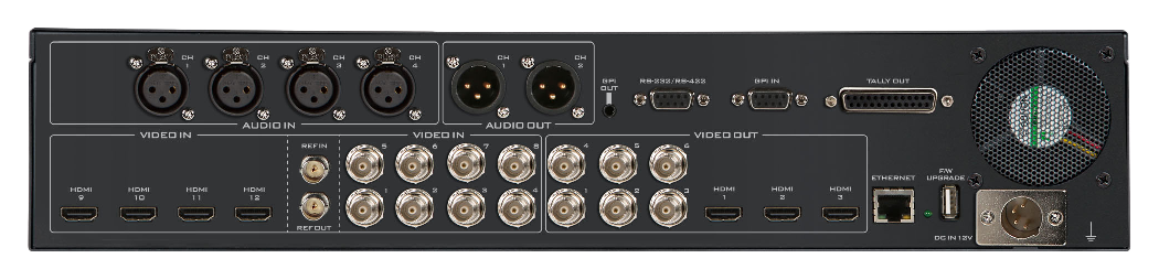 Rear view of the SE-3200, Datavideo SE-3200 HD 12-Channel Digital Video Switcher